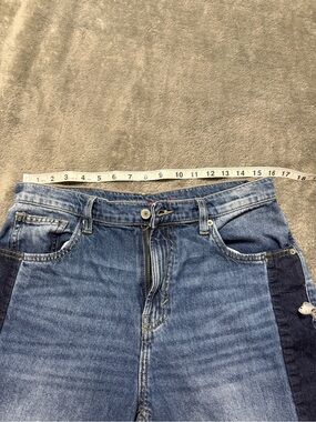 Lucky Brand Two-Tone Light and Dark Blue High-Rise Jeans